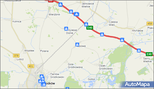 mapa Lipowa gmina Grodków, Lipowa gmina Grodków na mapie Targeo