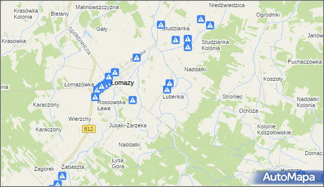 mapa Lubenka, Lubenka na mapie Targeo