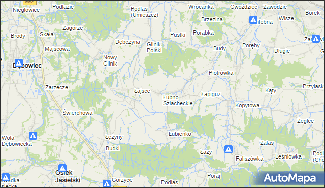 mapa Łubno Szlacheckie, Łubno Szlacheckie na mapie Targeo