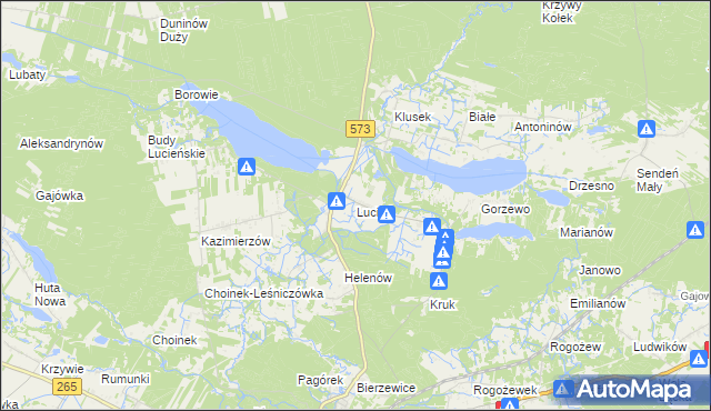 mapa Lucień, Lucień na mapie Targeo