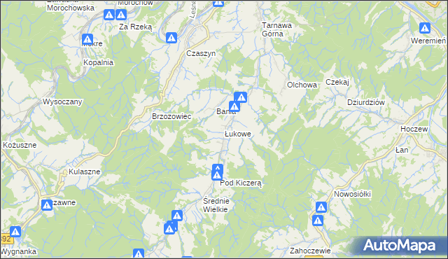 mapa Łukowe, Łukowe na mapie Targeo