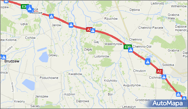 mapa Lutomirów, Lutomirów na mapie Targeo