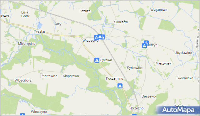 mapa Łykowo, Łykowo na mapie Targeo