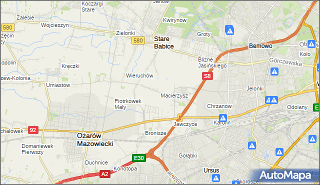 mapa Macierzysz, Macierzysz na mapie Targeo