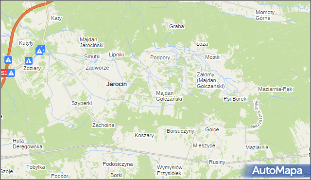 mapa Majdan Golczański, Majdan Golczański na mapie Targeo