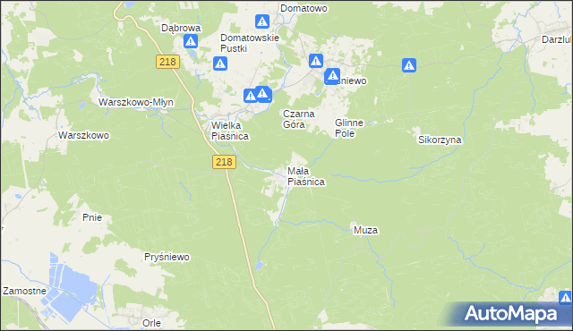 mapa Mała Piaśnica, Mała Piaśnica na mapie Targeo