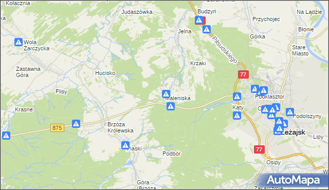 mapa Maleniska gmina Leżajsk, Maleniska gmina Leżajsk na mapie Targeo