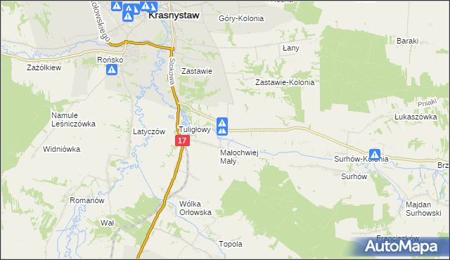 mapa Małochwiej Duży, Małochwiej Duży na mapie Targeo