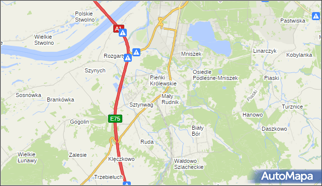 mapa Mały Rudnik, Mały Rudnik na mapie Targeo
