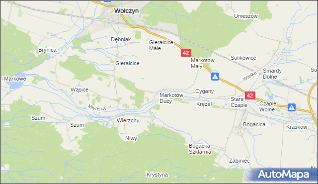 mapa Markotów Duży, Markotów Duży na mapie Targeo