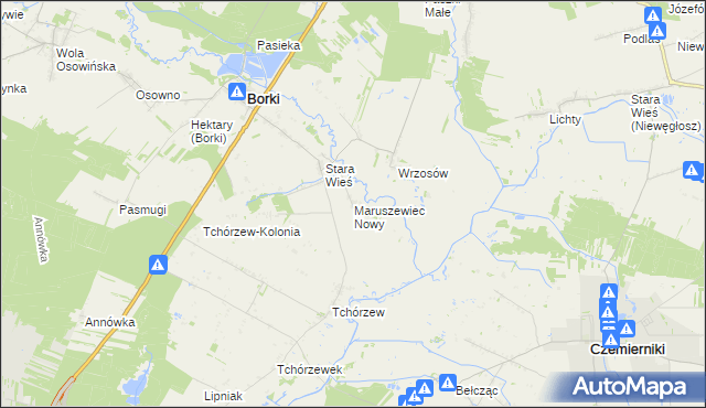 mapa Maruszewiec Pofolwarczny, Maruszewiec Pofolwarczny na mapie Targeo