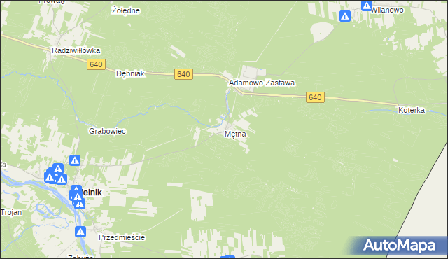 mapa Mętna, Mętna na mapie Targeo