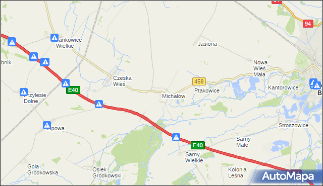 mapa Michałów gmina Olszanka, Michałów gmina Olszanka na mapie Targeo