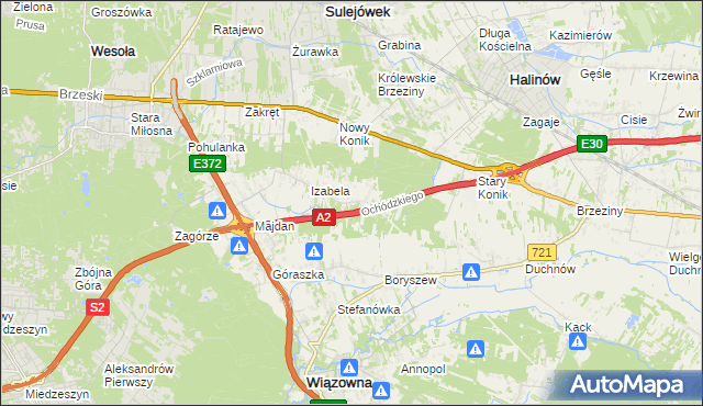 mapa Michałówek gmina Wiązowna, Michałówek gmina Wiązowna na mapie Targeo