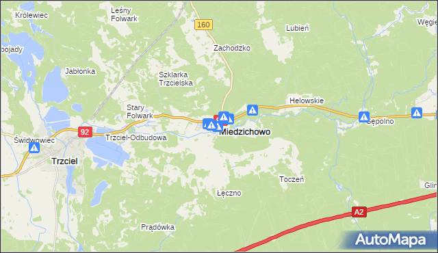 mapa Miedzichowo, Miedzichowo na mapie Targeo