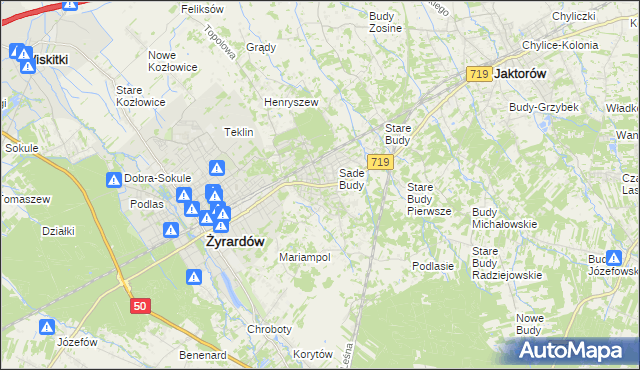 mapa Międzyborów, Międzyborów na mapie Targeo