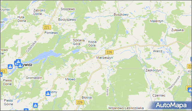 mapa Mierzeszyn, Mierzeszyn na mapie Targeo