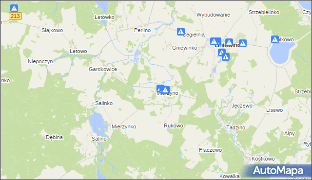 mapa Mierzyno, Mierzyno na mapie Targeo