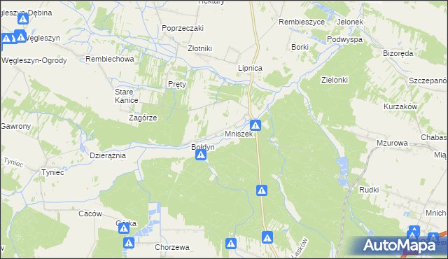mapa Mniszek gmina Małogoszcz, Mniszek gmina Małogoszcz na mapie Targeo