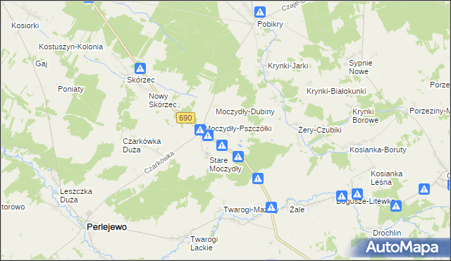 mapa Moczydły-Kukiełki, Moczydły-Kukiełki na mapie Targeo