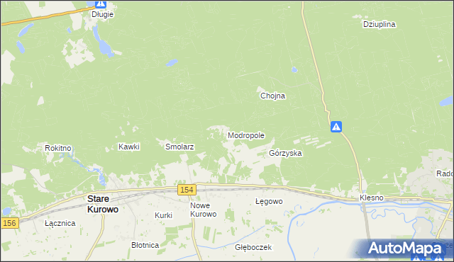 mapa Modropole, Modropole na mapie Targeo