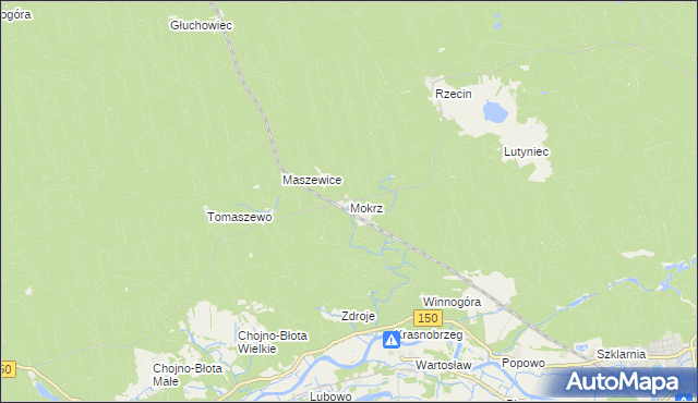 mapa Mokrz, Mokrz na mapie Targeo