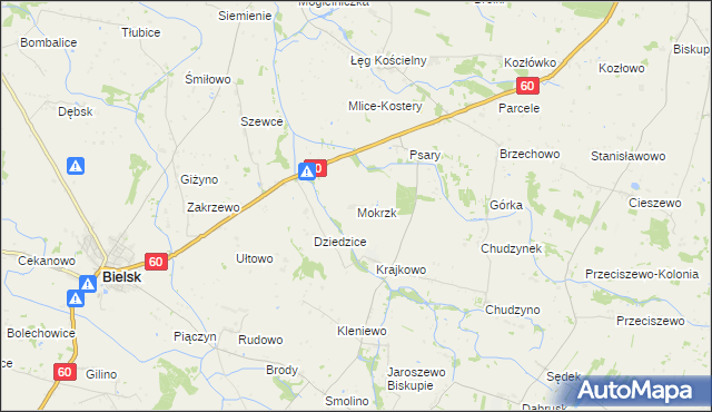 mapa Mokrzk, Mokrzk na mapie Targeo