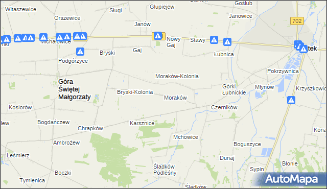 mapa Moraków, Moraków na mapie Targeo