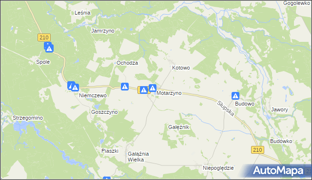 mapa Motarzyno, Motarzyno na mapie Targeo