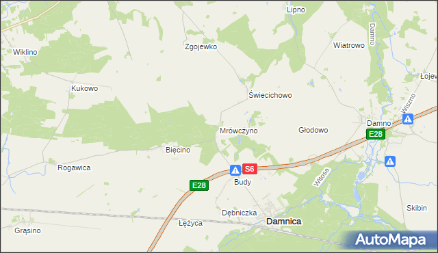 mapa Mrówczyno, Mrówczyno na mapie Targeo