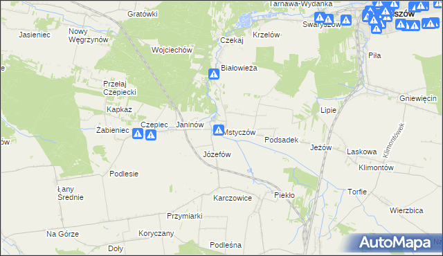 mapa Mstyczów, Mstyczów na mapie Targeo