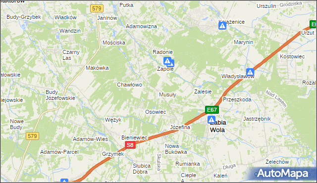 mapa Musuły, Musuły na mapie Targeo