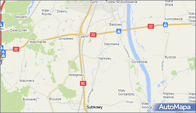 mapa Narkowy, Narkowy na mapie Targeo