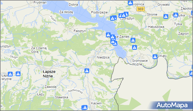 mapa Niedzica, Niedzica na mapie Targeo