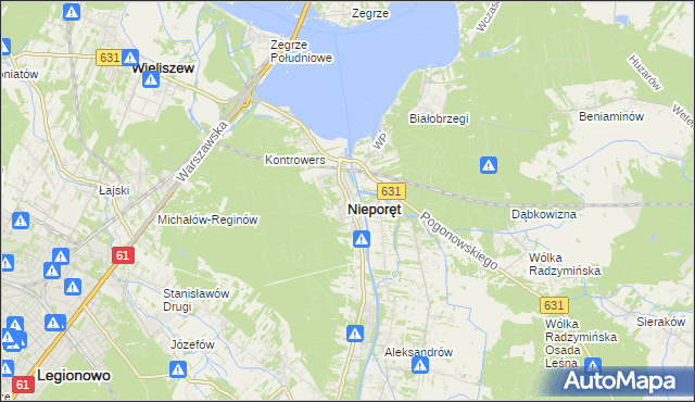 mapa Nieporęt, Nieporęt na mapie Targeo