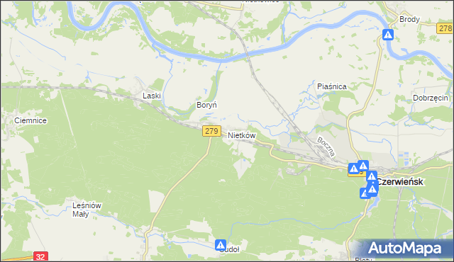 mapa Nietków, Nietków na mapie Targeo