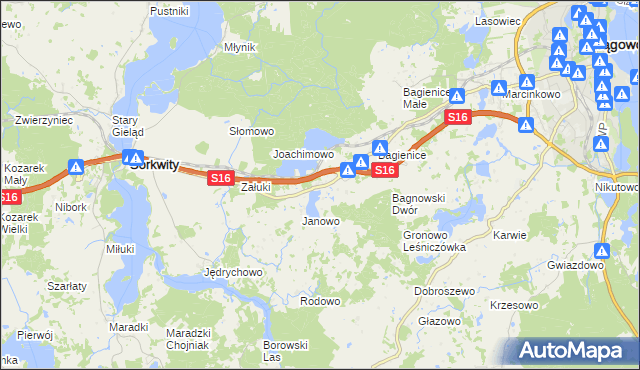 mapa Nowe Bagienice, Nowe Bagienice na mapie Targeo