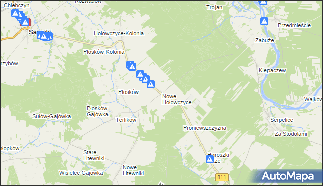 mapa Nowe Hołowczyce, Nowe Hołowczyce na mapie Targeo