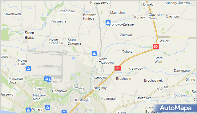 mapa Nowe Trzepowo, Nowe Trzepowo na mapie Targeo