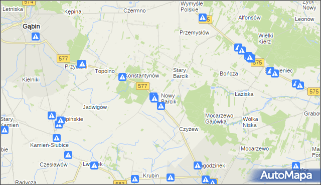 mapa Nowy Barcik, Nowy Barcik na mapie Targeo