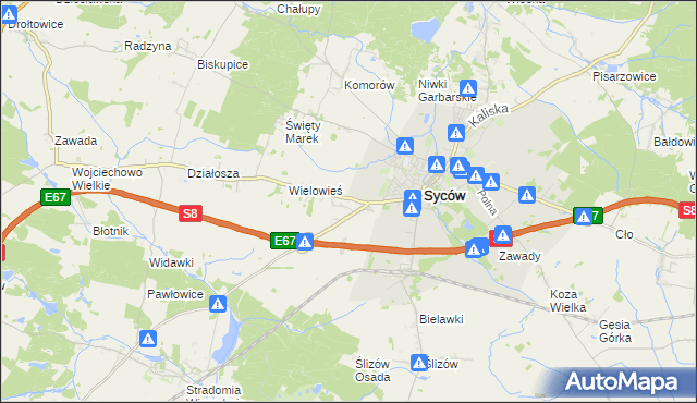 mapa Nowy Dwór gmina Syców, Nowy Dwór gmina Syców na mapie Targeo