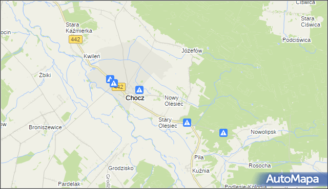 mapa Nowy Olesiec, Nowy Olesiec na mapie Targeo