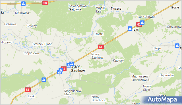 mapa Nowy Szelków, Nowy Szelków na mapie Targeo