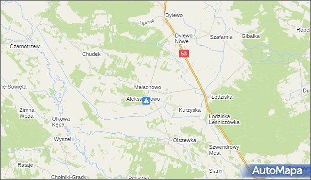 mapa Obierwia, Obierwia na mapie Targeo