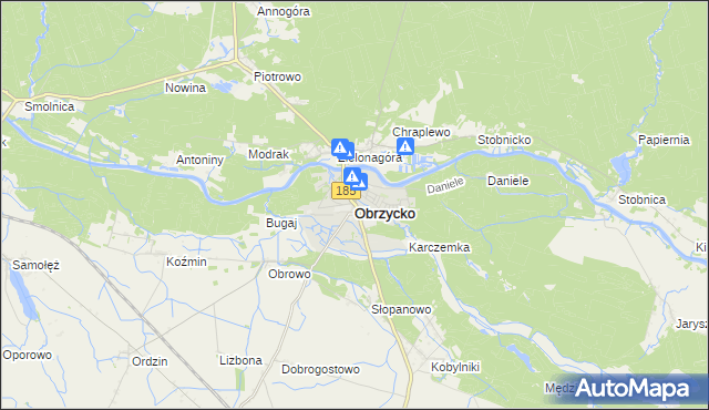 mapa Obrzycko, Obrzycko na mapie Targeo