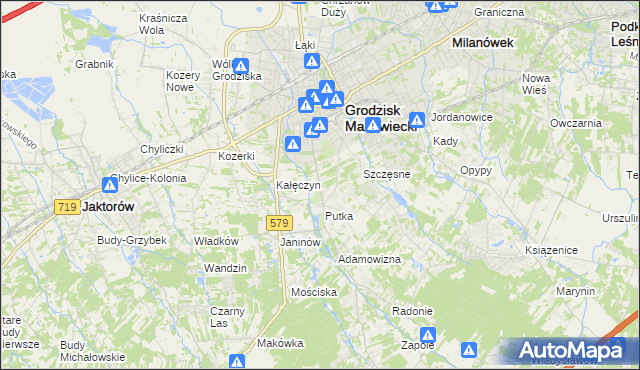 mapa Odrano-Wola, Odrano-Wola na mapie Targeo