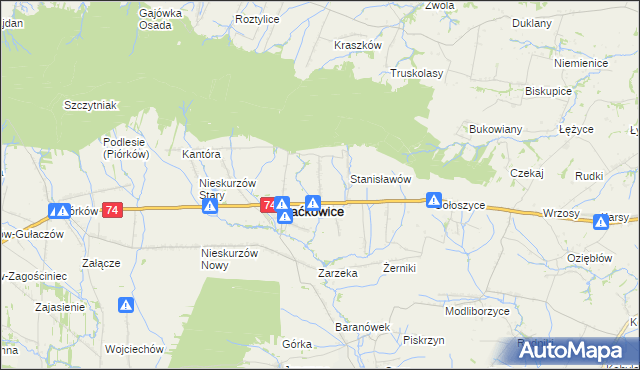 mapa Olszownica, Olszownica na mapie Targeo