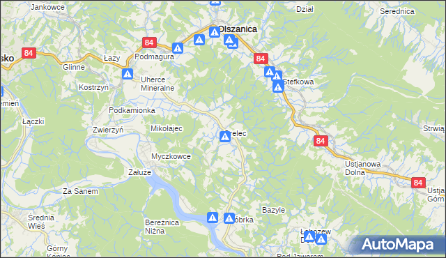 mapa Orelec, Orelec na mapie Targeo