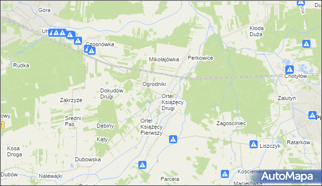 mapa Ortel Książęcy Drugi, Ortel Książęcy Drugi na mapie Targeo