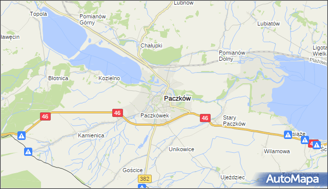 mapa Paczków powiat nyski, Paczków powiat nyski na mapie Targeo